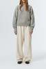 Dunst Shaggy Dog Sweater - Light Melange Grey - Thumbnail 5
