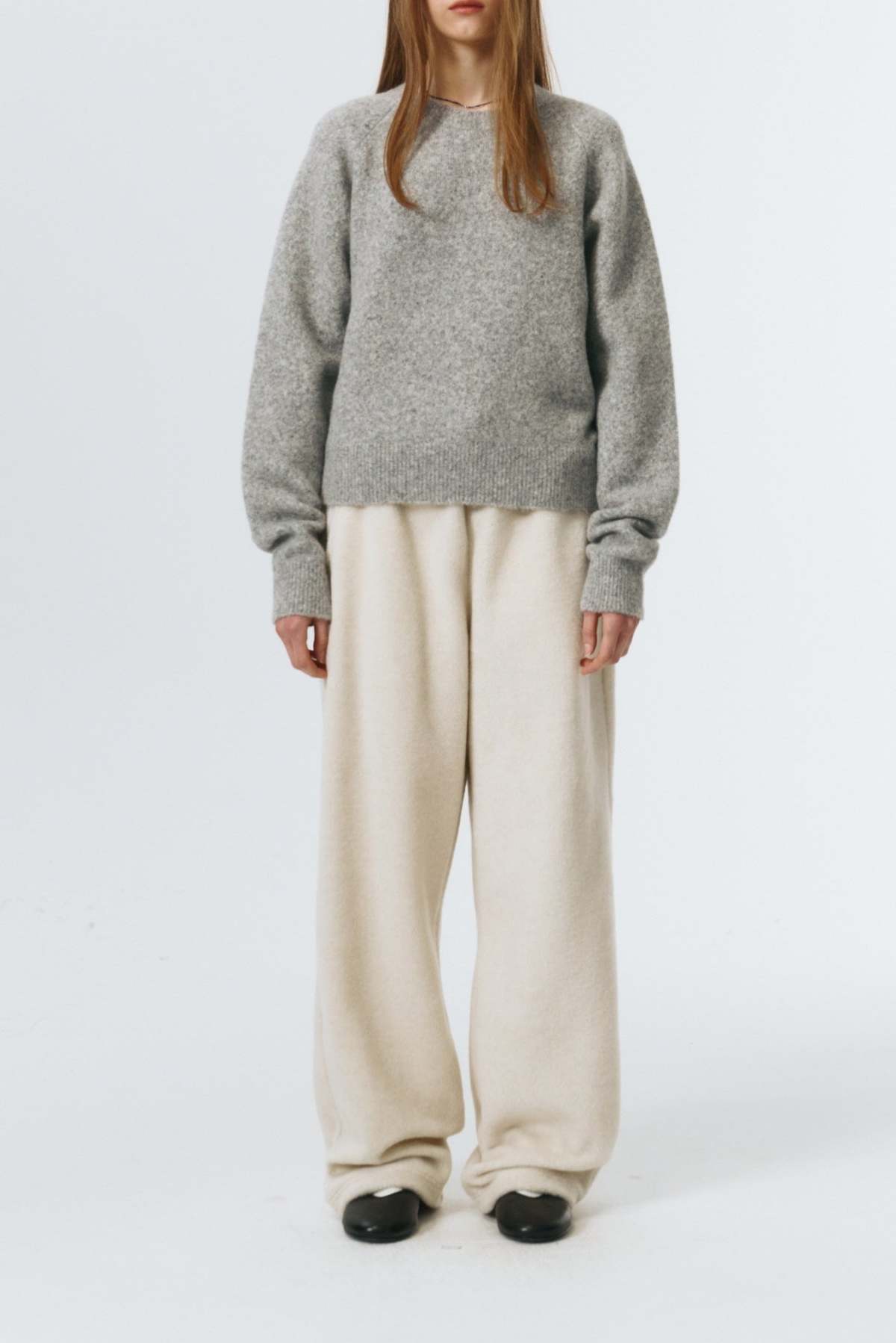 Dunst Shaggy Dog Sweater - Light Melange Grey - Image 5 of 9