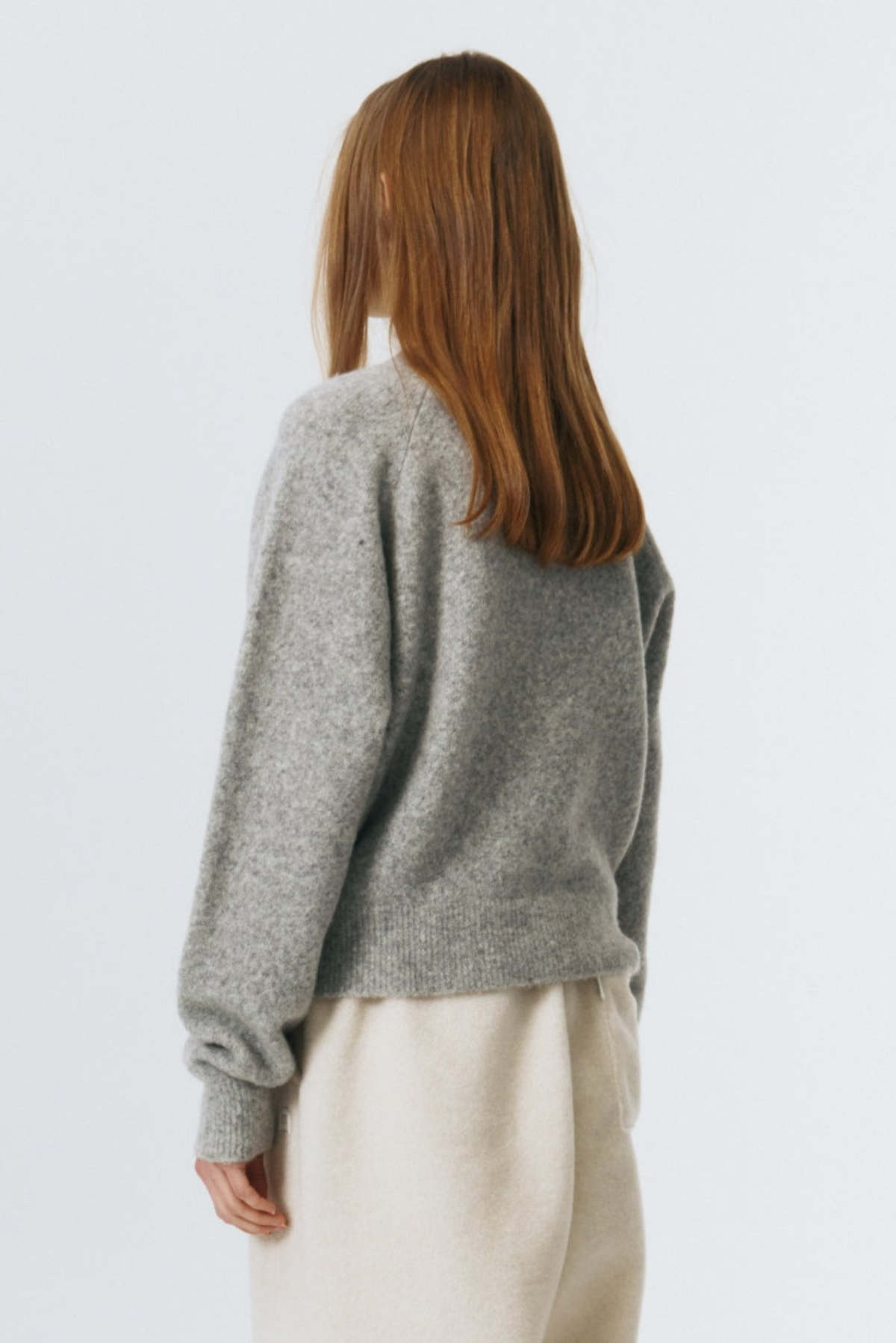 Dunst Shaggy Dog Sweater - Light Melange Grey - Image 6 of 9