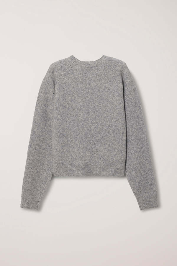Dunst Shaggy Dog Sweater - Light Melange Grey