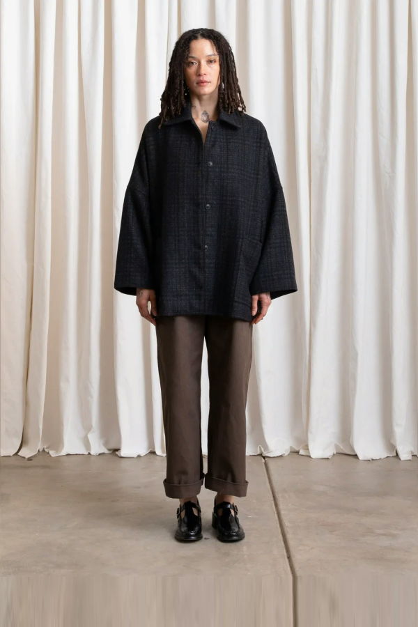 Ali Golden Oversized Wool Jacket