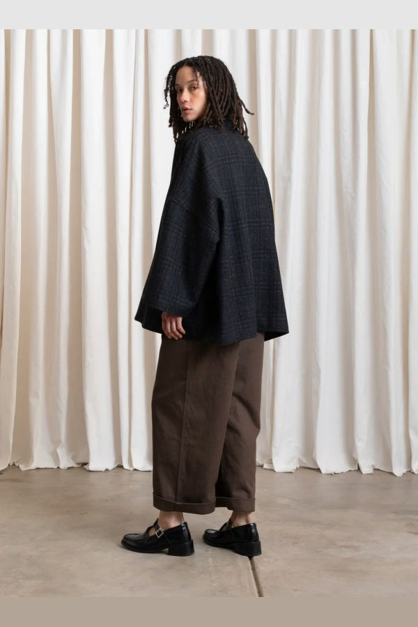 Ali Golden Oversized Wool Jacket