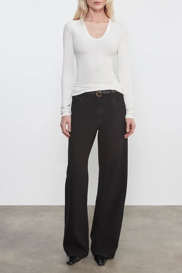 Enza Costa Silk Rib U Top