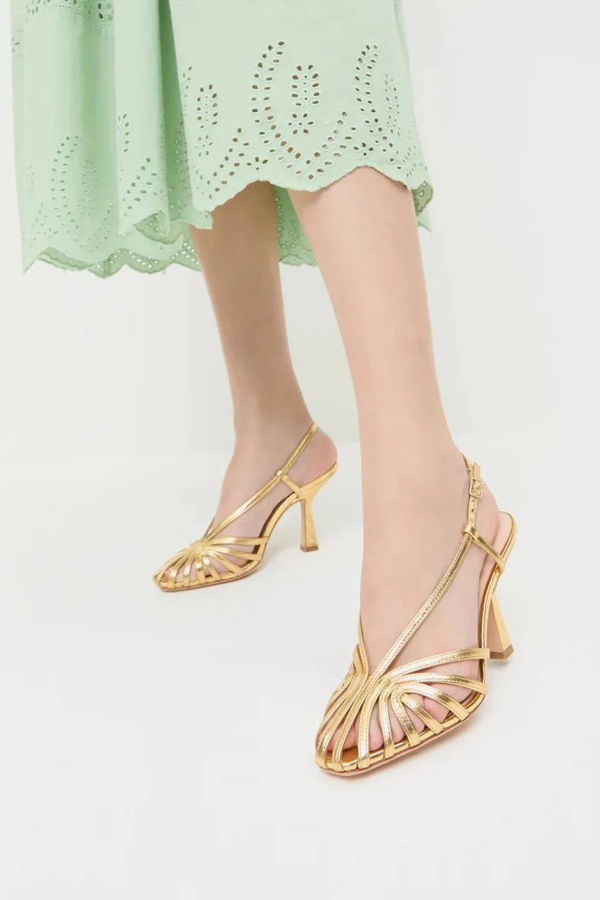 Loeffler Randall Alexandra Slingback Sandal - Gold