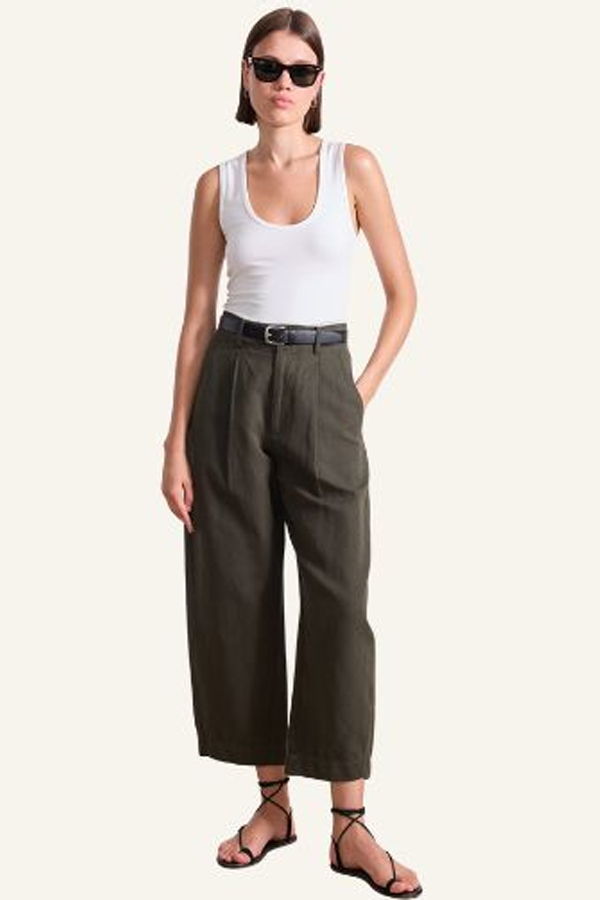 Apiece Apart Petit Bari Cropped Trouser - Rosin