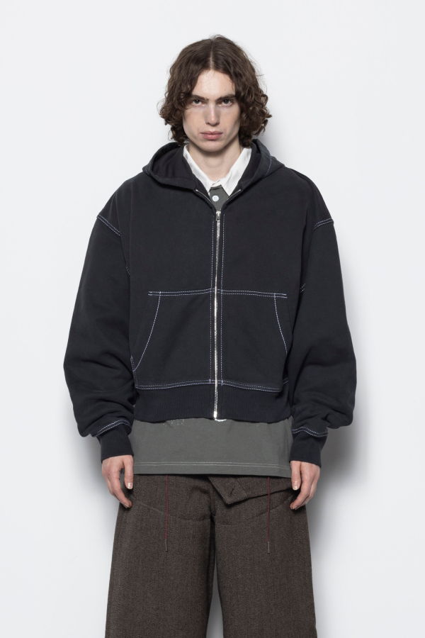 Acne Studios Contrast Stitch Zip Hoodie