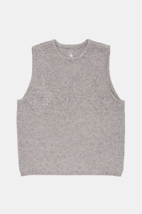 ADER ERROR Grey Cable-Knit Sleeveless Sweater - Gray