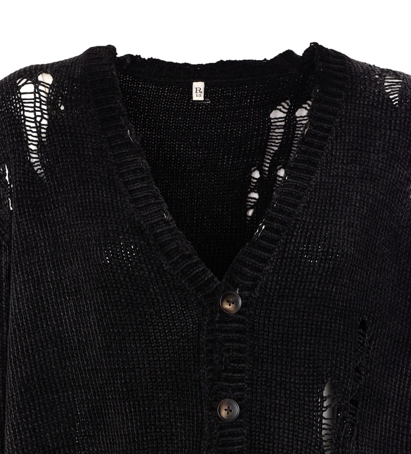 R13 Boyfriend Cardigan - Black