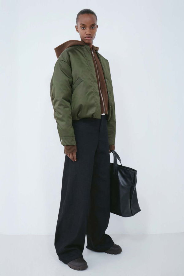 KASSL EDITIONS Bomber Short Jacket - Khaki