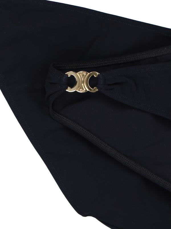 Celine Triomphe Bikini Bottoms - Black
