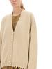 Uma Wang Cashmere Cardigan With Buttons Cardigan - Beige - Thumbnail 3