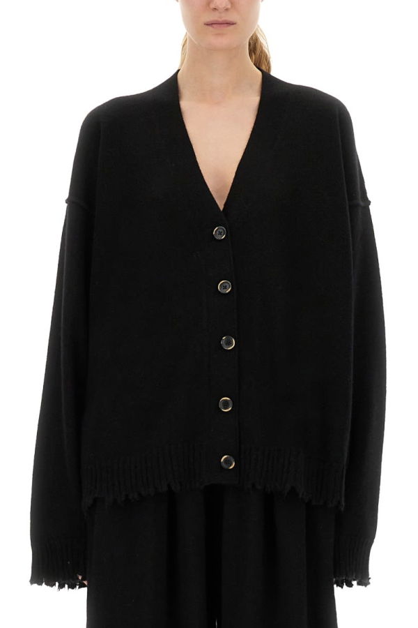 Uma Wang Cashmere Cardigan With Buttons - Cardigan - Black