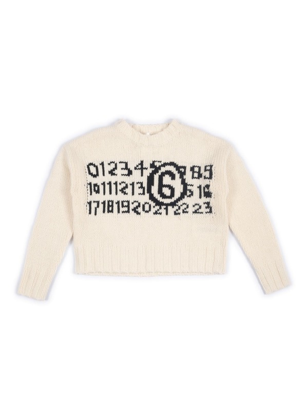 KIDS MM6 Maison Margiela Sweater - White