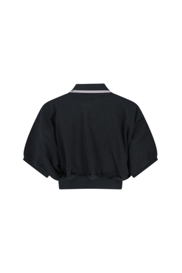 ALEXANDER WANG Cropped Polo Shirt - Black