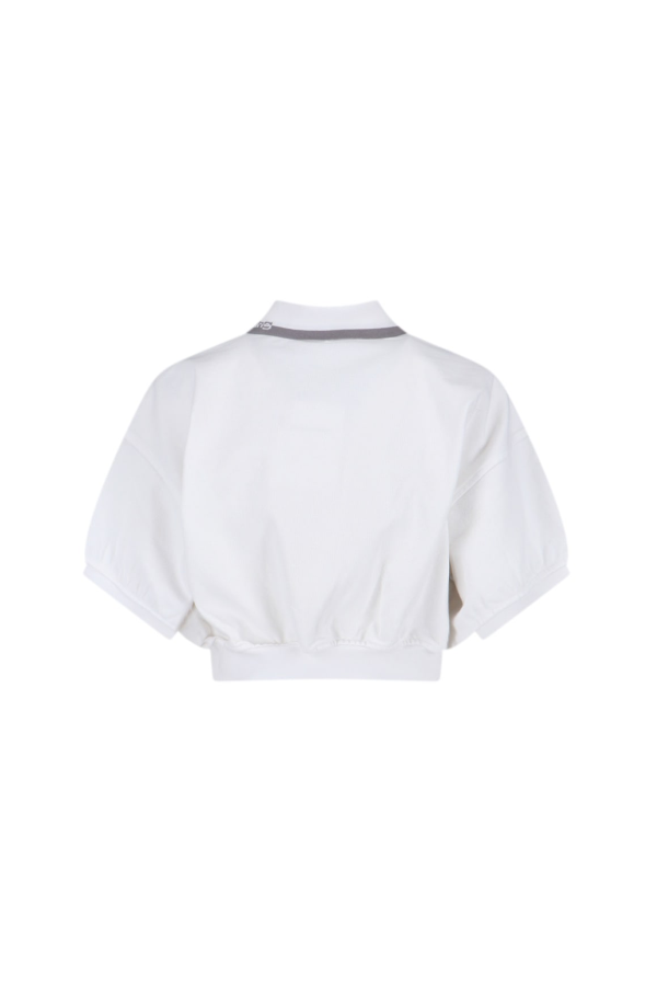 ALEXANDER WANG Cropped Polo Shirt - White