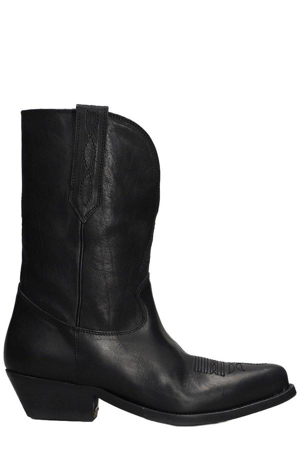 Golden Goose Wish Star Texan Ankle Boots - Black