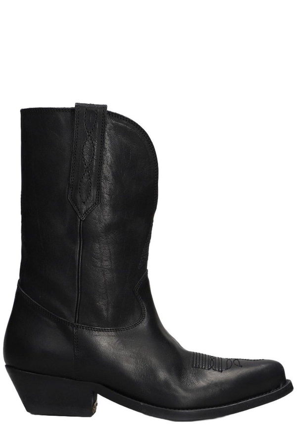 Golden Goose Wish Star Texan Ankle Boots - Black