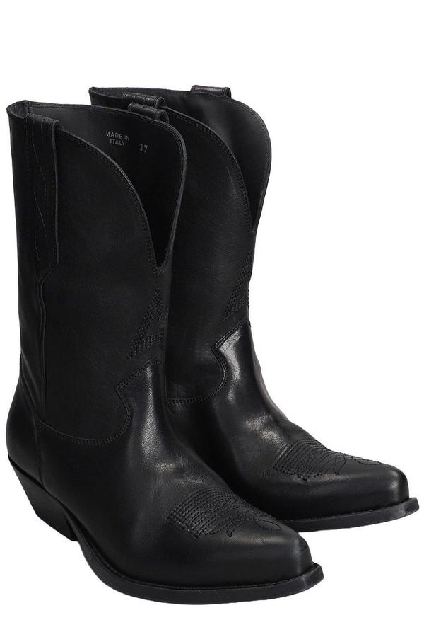 Golden Goose Wish Star Texan Ankle Boots - Black