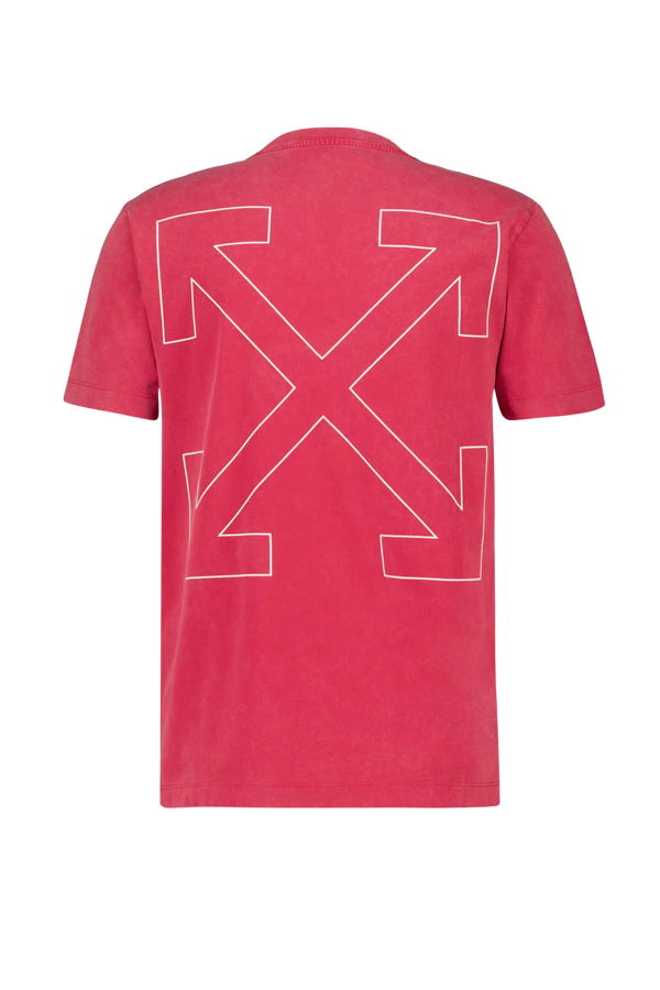 Off-White Cotton T-shirt - Red