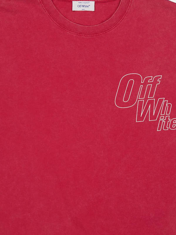 Off-White Cotton T-shirt - Red