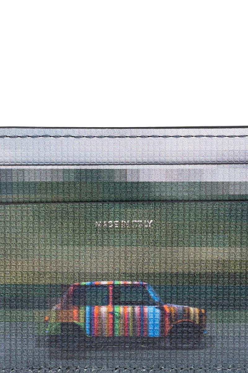 PAUL SMITH Leather Card Holder With Print - Black