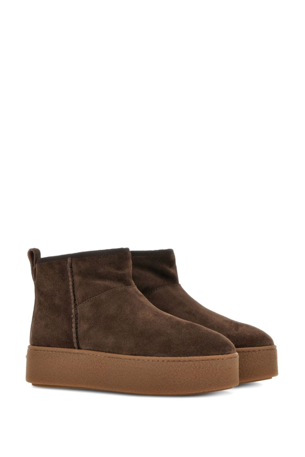 Hogan Suede Ankle Boots - Brown