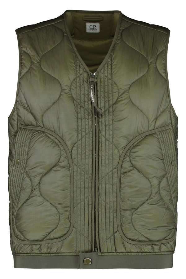 C.P. Company Full Zip Down Vest - Green