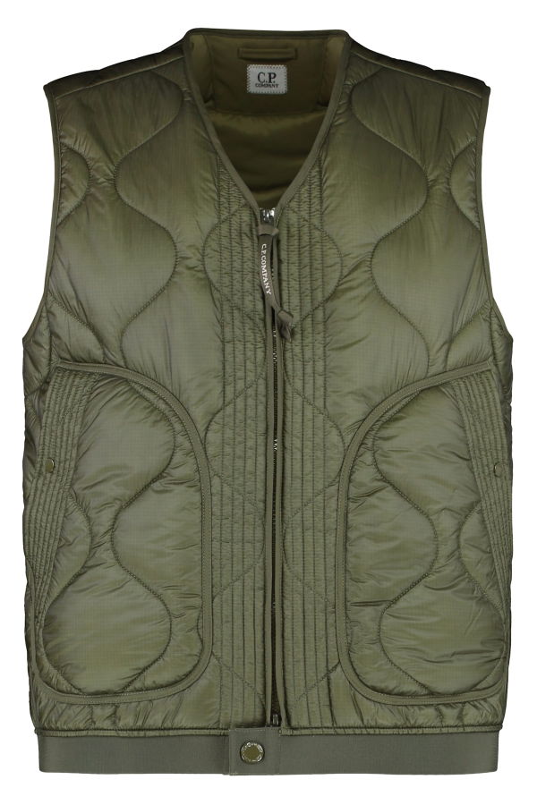 C.P. Company Full Zip Down Vest - Green