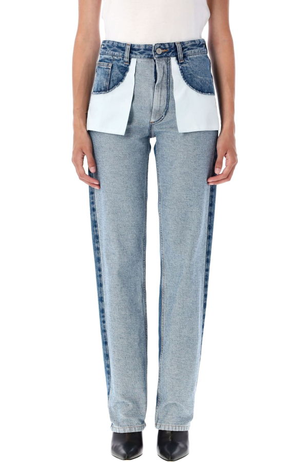 MM6 Maison Margiela Reversed Front Jeans - Light Blue