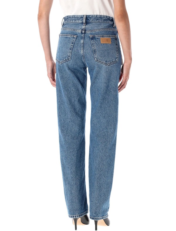 MM6 Maison Margiela Reversed Front Jeans - Light Blue