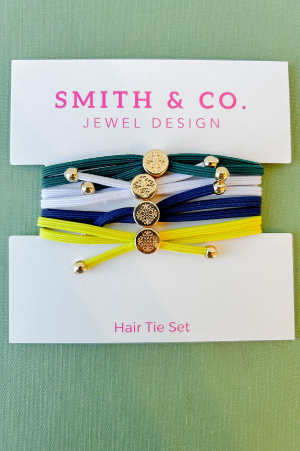Smith and Co. Design Skinny Hair Tie Set - Tennis with Love
