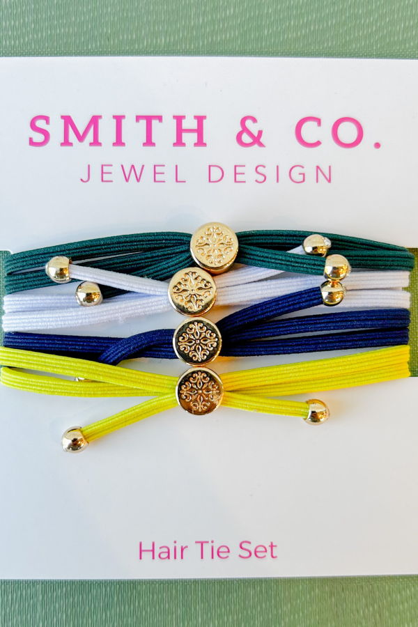 Smith and Co. Design Skinny Hair Tie Set - Tennis with Love