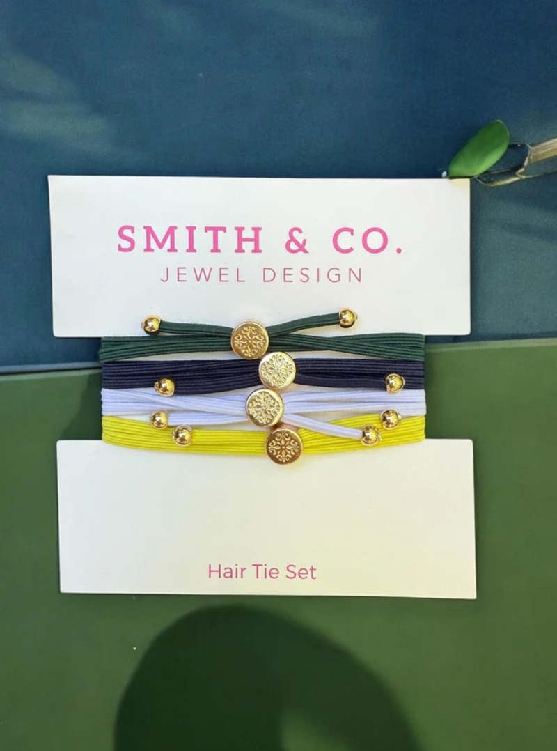 Smith and Co. Design Skinny Hair Tie Set - Tennis with Love