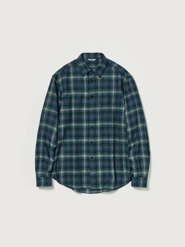 Auralee Airy Wool Check Shirt Auralee Airy Wool Check Shirt