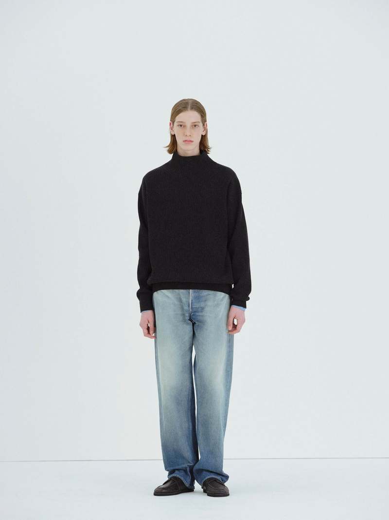 Auralee Selvedge Faded Heavy Denim Wide Pants