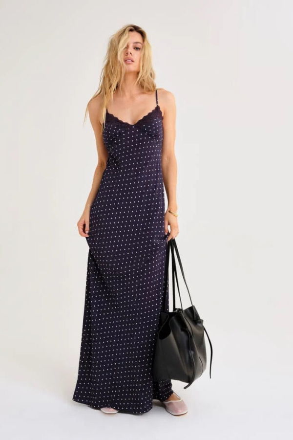 RUMORED Sinatra Maxi Dress - Coastal Dot