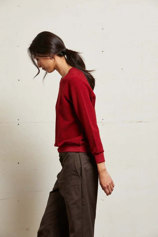 Perfect White Tee Ziggy Reverse Fleece Shrunken Crew