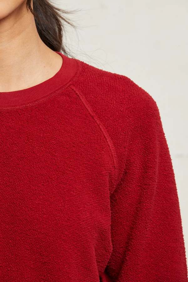 Perfect White Tee Ziggy Reverse Fleece Shrunken Crew