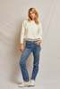 Perfect White Tee Ziggy Reverse Fleece Shrunken Crew - Thumbnail 15