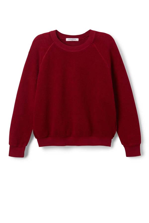 Perfect White Tee Ziggy Reverse Fleece Shrunken Crew