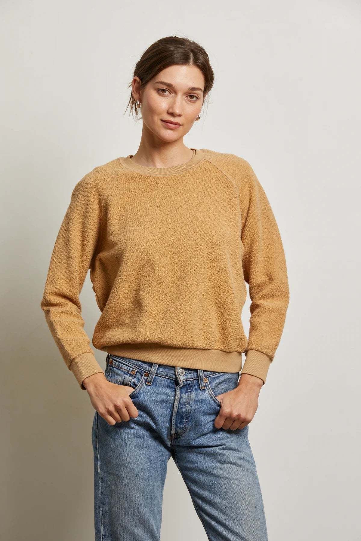 Perfect White Tee Ziggy Reverse Fleece Shrunken Crew - Image 22 of 38