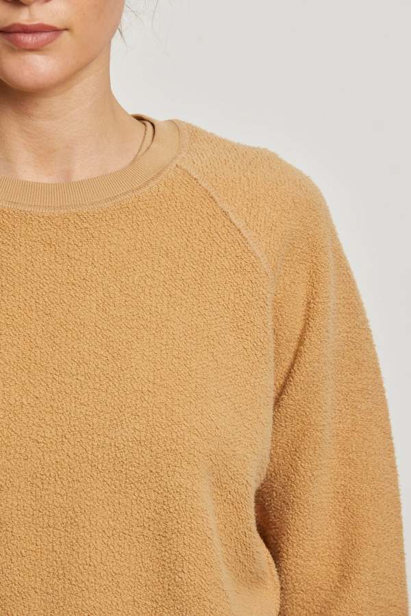 Perfect White Tee Ziggy Reverse Fleece Shrunken Crew