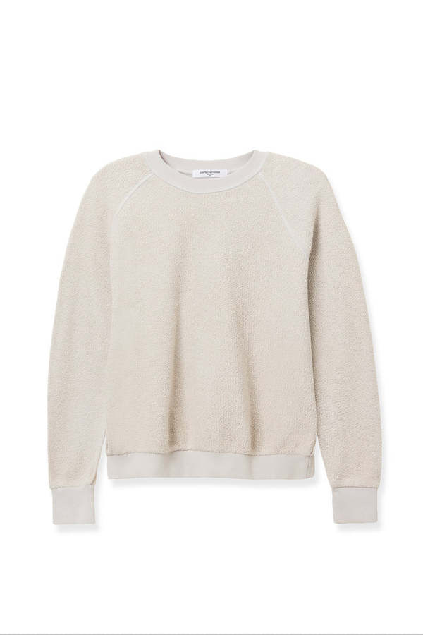 Perfect White Tee Ziggy Reverse Fleece Shrunken Crew