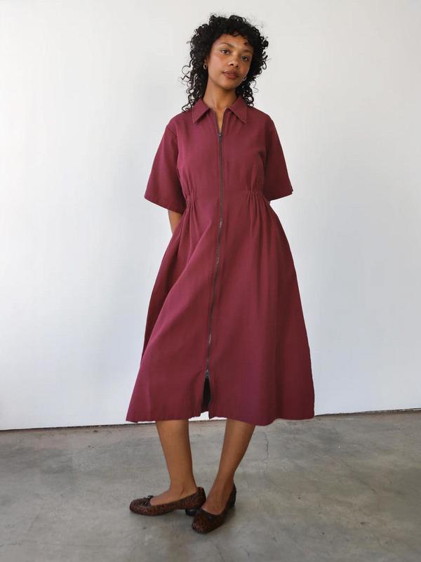 chinese dress ladies Noble Long Utility Dress in Laura Burke Print Laura Burke Print / S main image 0