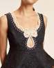Cynthia Rowley Petit Four Lace Trim Top - Black - Thumbnail 5