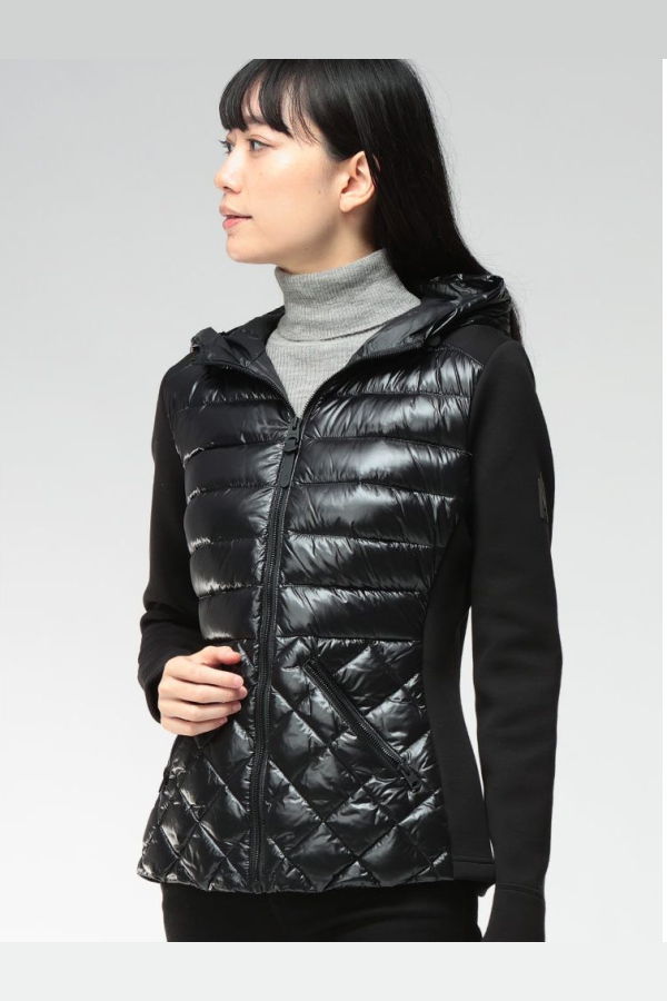 Mackage Agatha Quilted Mixed Media Hooded Jacket - Black