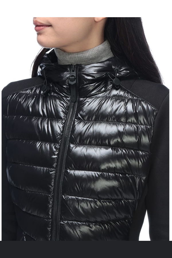 Mackage Agatha Quilted Mixed Media Hooded Jacket - Black