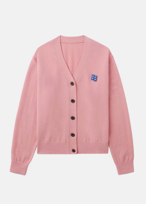 ADER ERROR Logo-Appliqu Cardigan - Pink ADER ERROR Logo-Appliqu Cardigan - Pink