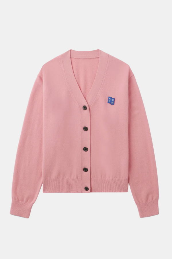 ADER ERROR Logo-Appliqué Cardigan - Pink