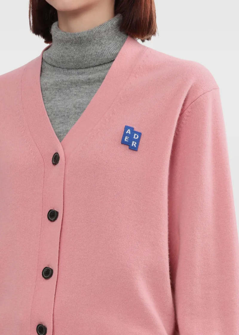 ADER ERROR Logo-Appliqu Cardigan - Pink